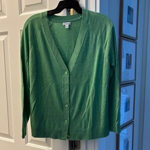 J. Jill Vibrant Green Cardigan Sweater